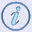 blue info button